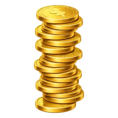 stack of coins growing taller sticker