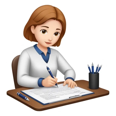 signing a document sticker