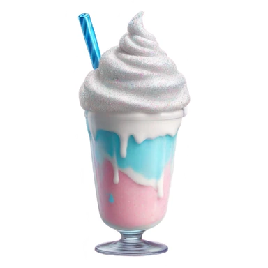 cotton candy milkshake with glitter  sticker