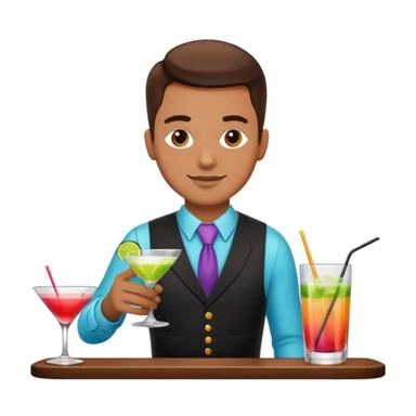 bartender mixing drinks sticker