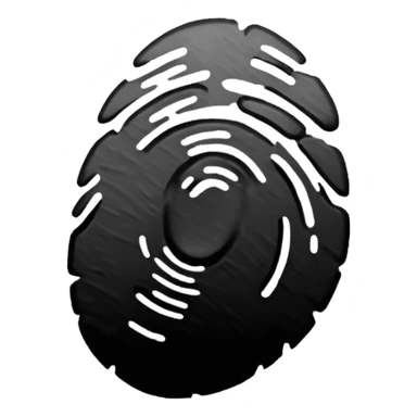 black fingerprint sticker