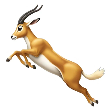 Springbok jumping side view sticker