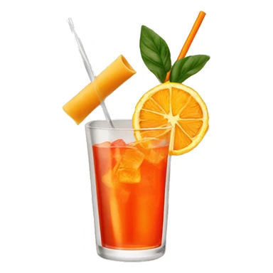 An aperol spritz with a side of pasta sticker