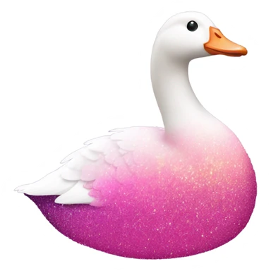 Pink ombre goose with glitter no white  sticker