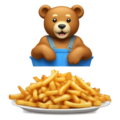 Poutine sur un ours  sticker