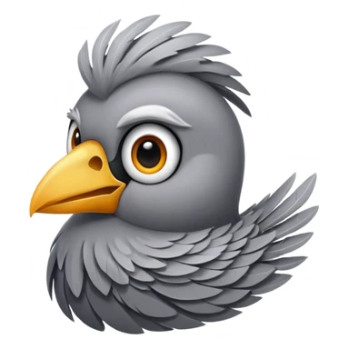bird in grey different style  sticker