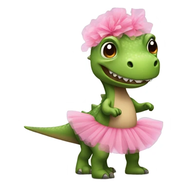 Dino with a tutu sticker