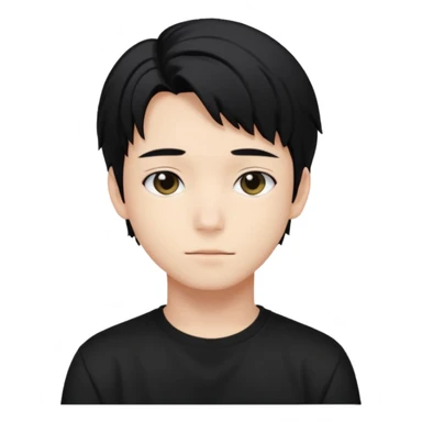 Felix from Stray Kids with black hair sticker