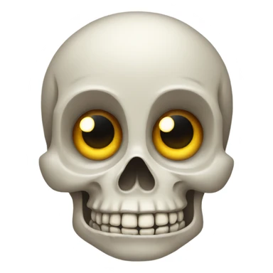 Skull with big eyes  sticker