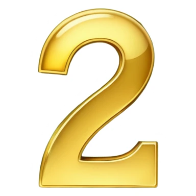 number four in golden and green shadows sticker