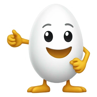 Egg with arms sticker