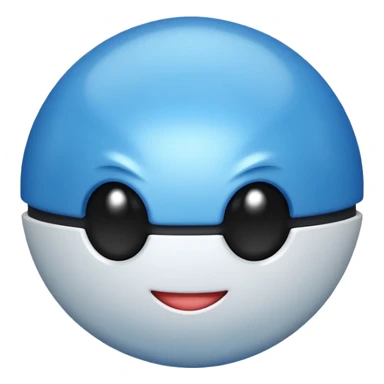 A blue Pokéball with highlights, emoji style, variation 2 sticker