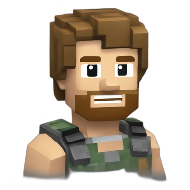 chuck norris playing Minecraft sticker