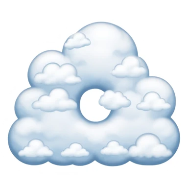 the word 'Gitan' in emoji style, with the letters formed from clouds, giving a soft and dreamy appearance sticker