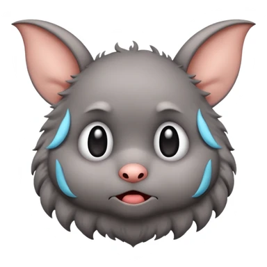Emotional bat emoji sad sticker