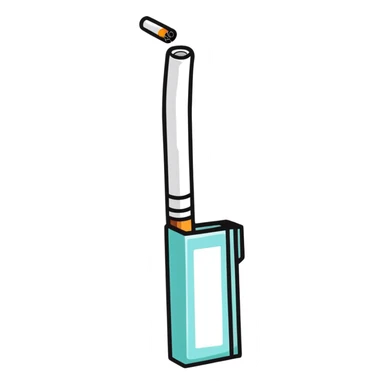 single white cigarette alone sticker