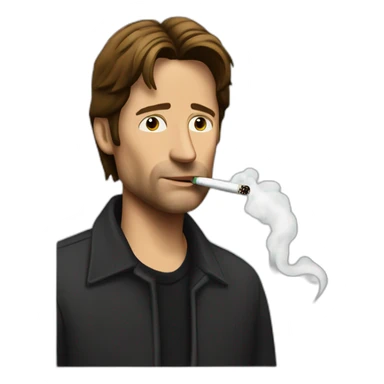 hank moody smokes cigarette sticker