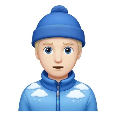 a man burried in snow sticker