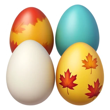 Easter eggs Maple with colored eggs inside sticker