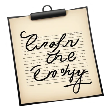 modern handwritten letter sticker