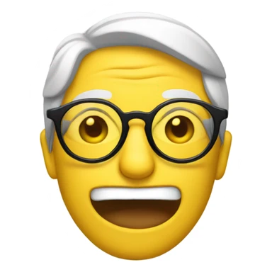 Yellow face emoji but with glasses that it is pulling down  sticker