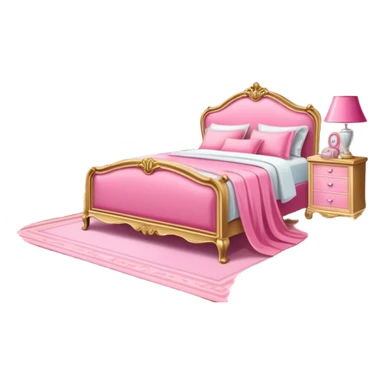 Pink bedroom in glamorous vintage style sticker