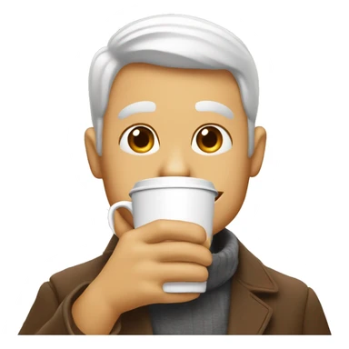 receiving a cup of coffee with a huge show of gratitude sticker