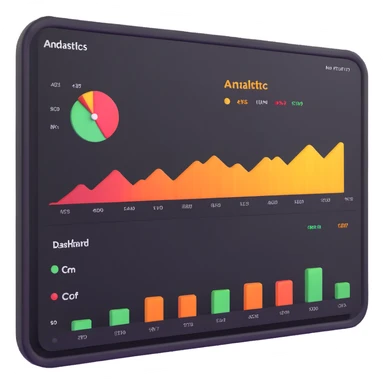 dashboard with analytics metrics sticker