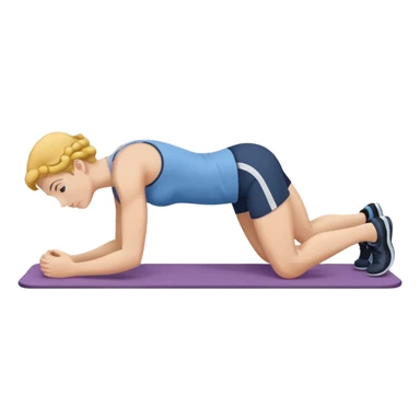 person exercising with curl ups, minimal sticker