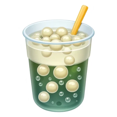 Pile of white clear boba sticker