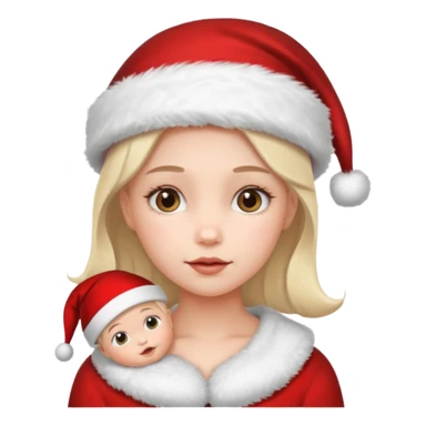 christmas girl look like baby face sticker