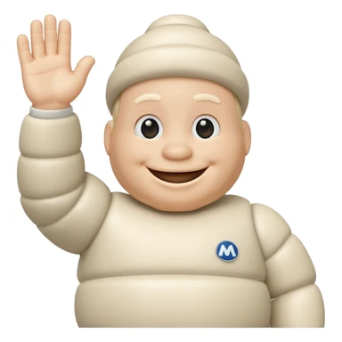 Michelin man day hello whit Is rigth hand sticker