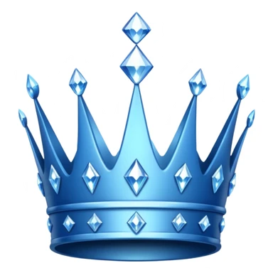 crown made of diamond blue sticker