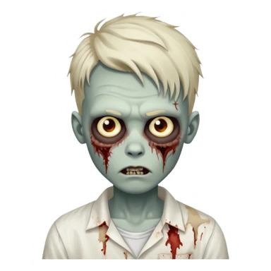 zombie boy with a Twists and white shirt sticker