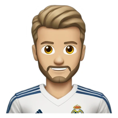 David Beckham in real madrid jersey sticker