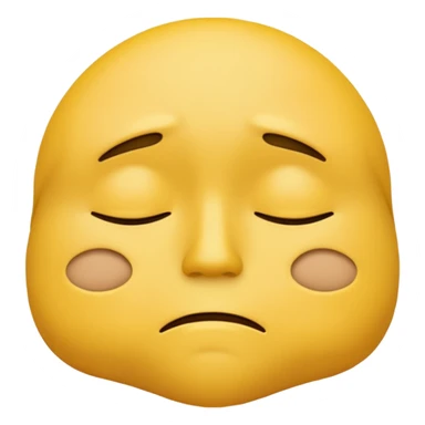 like a regular yellow face emoji but really really sad and tired sticker