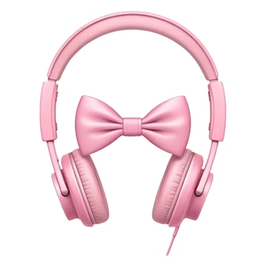 Apple headphones with pink bows  sticker
