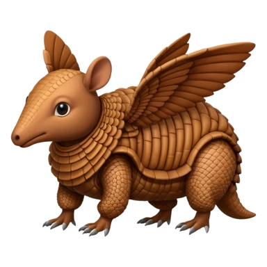winged armadillo sticker