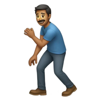 A man do stop by hand  sticker