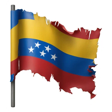 Ripped Venezuelan flag  sticker