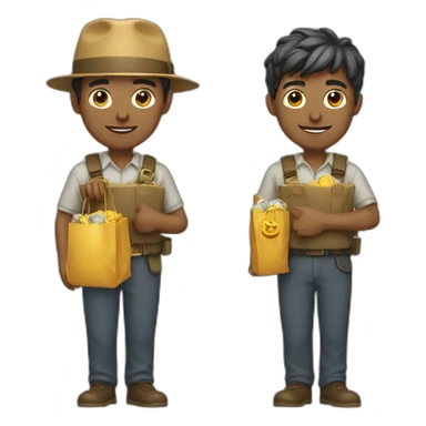 Man with loot sticker