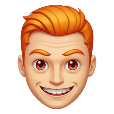 A sassy gay man with evil grin sticker