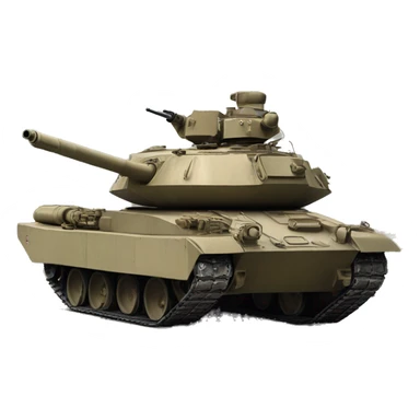 photorealistic us tank 1980s sticker