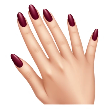 five fingers in Burgundy manicure  sticker