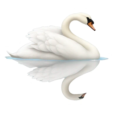 A white swan sticker