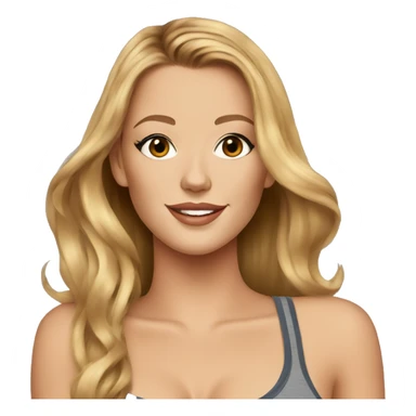 blake lively cartoon wearing tank top sticker