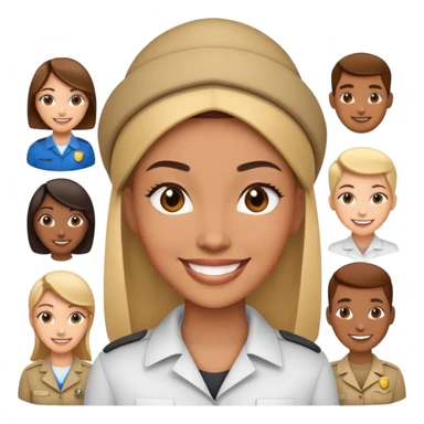 génère moi un emoji d'un personnage feminin, qui recrute des profils Tech & Cybersécurité sticker