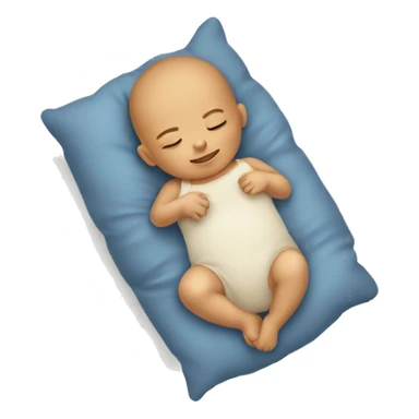 neutral Baby sleeping on pillow sticker