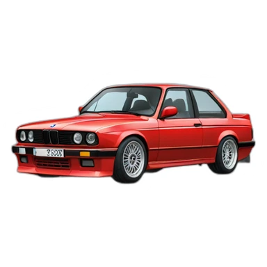 bmw E30 drifting sticker