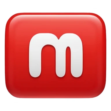 Make a  rounded rectangular red shape with an letter IM inside it sticker